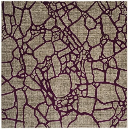 Safavieh Porcello Power Loomed Square Area Rug Light Grey & Purple - 6 ft.-7 in. x 6 ft.-7 in. PRL7737B-7SQ